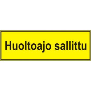 Huoltoajo sallittu
