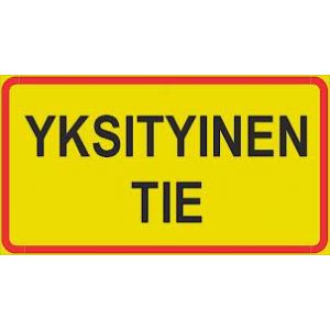 Yksityinen tie -kilpi
