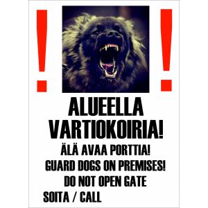 Alueella vartiokoira