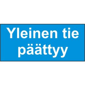 Yleinen tie päättyy